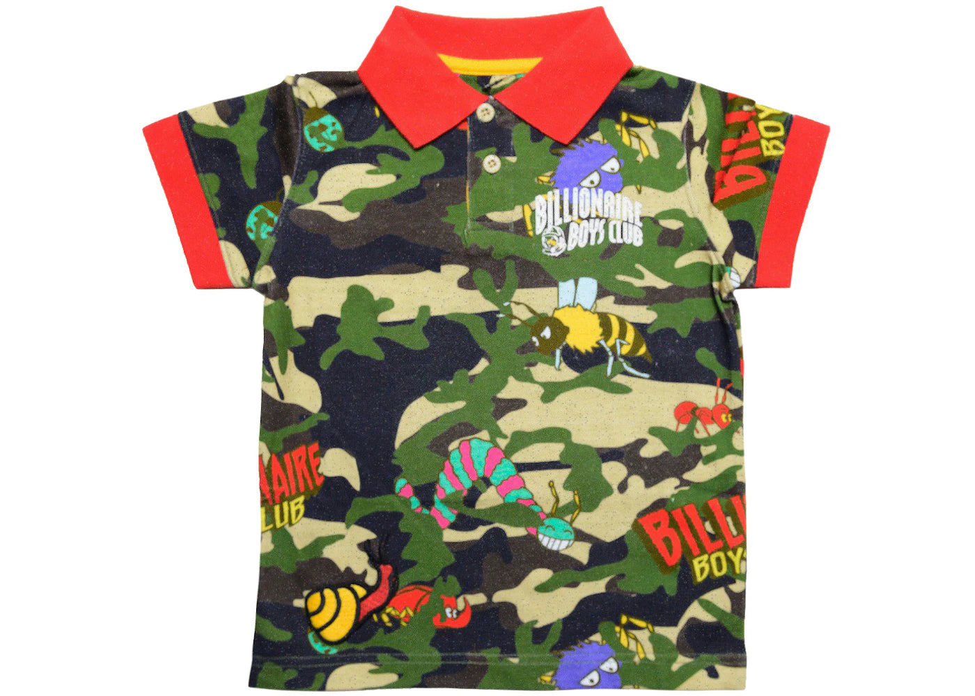Billionaire Boys Club Little Kids Terra Polo Shirt Army/Red