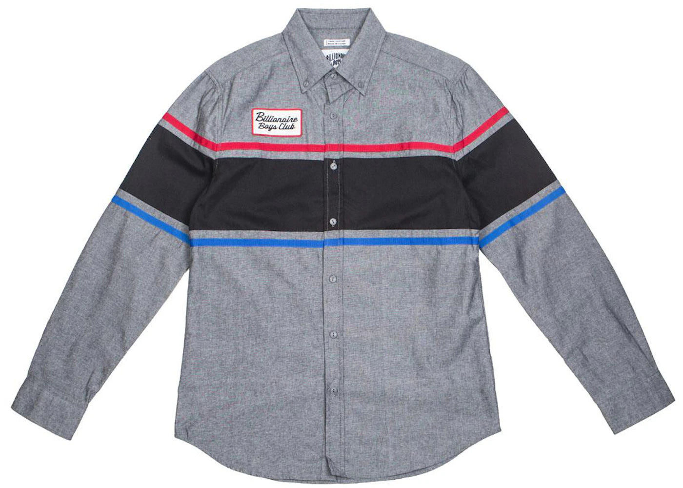 Billionaire Boys Club Service Bay Long Sleeve Woven Shirt Gray/Chambray