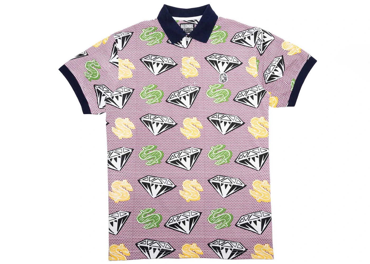 Billionaire Boys Club Spotted Polo Shirt Pink/White