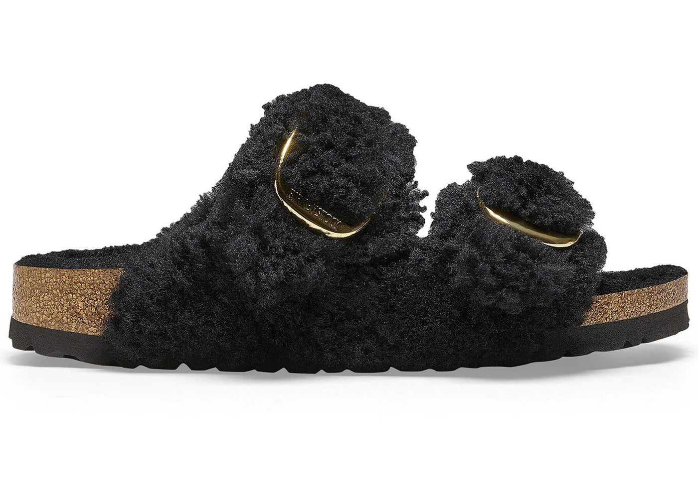 Birkenstock Arizona Big Buckle Shearling Black Gold (Women's)