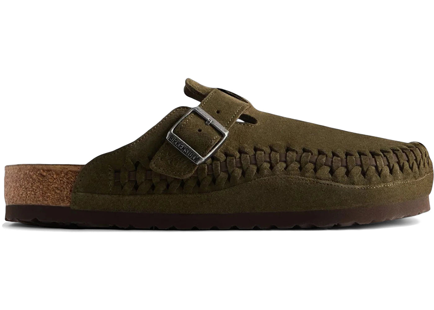 Birkenstock Boston Braided Suede Kith Thyme (Narrow Fit) (Women's)