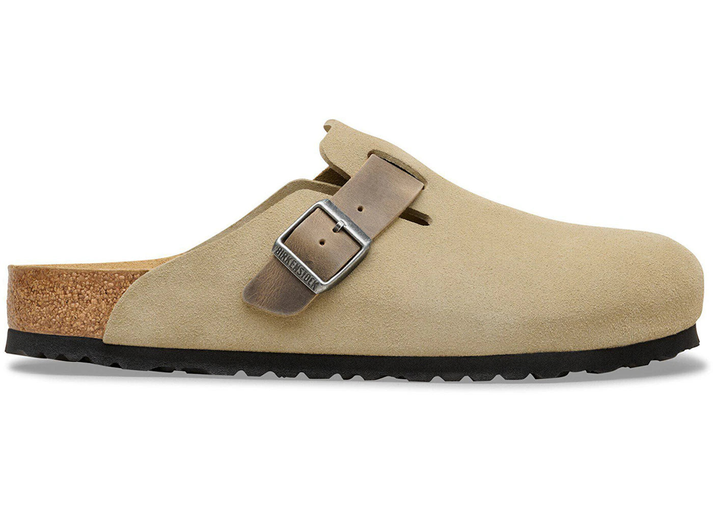 Birkenstock Boston Mixed Leather Faded Khaki