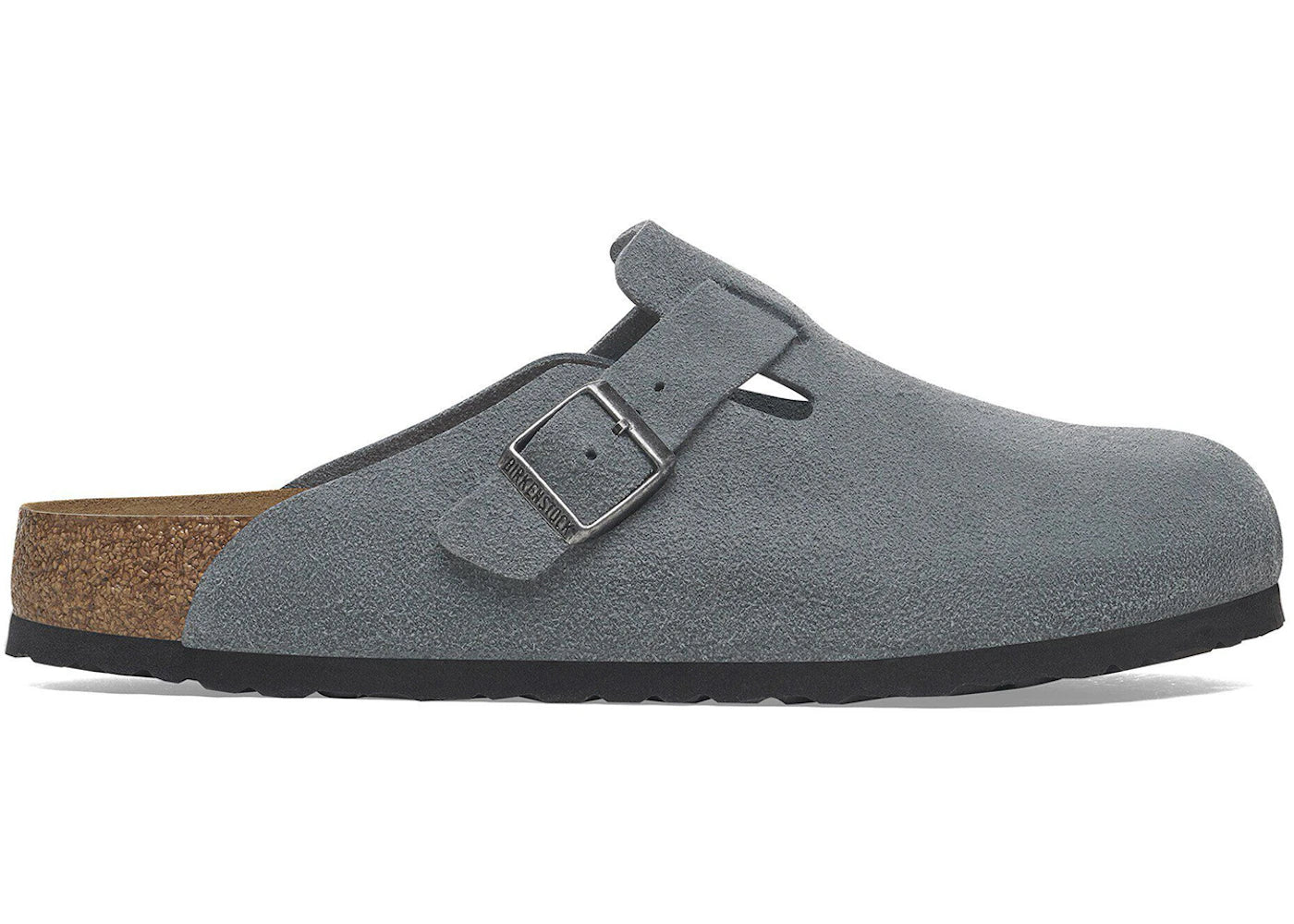 Birkenstock Boston Soft Footbed Suede Basalt Gray