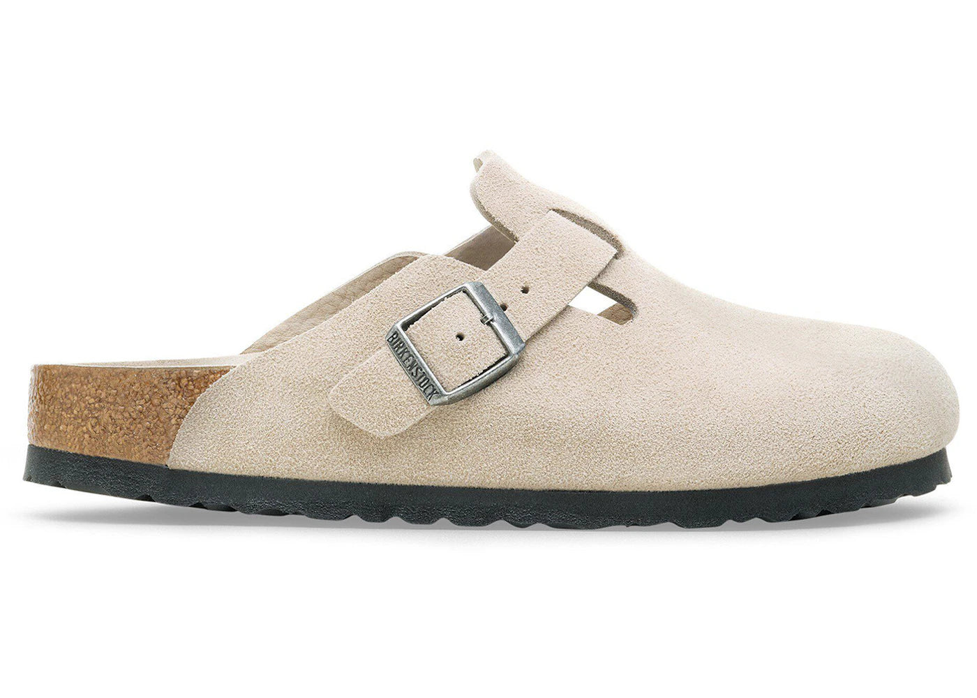 Birkenstock Boston Soft Footbed Suede Oyster Tonal