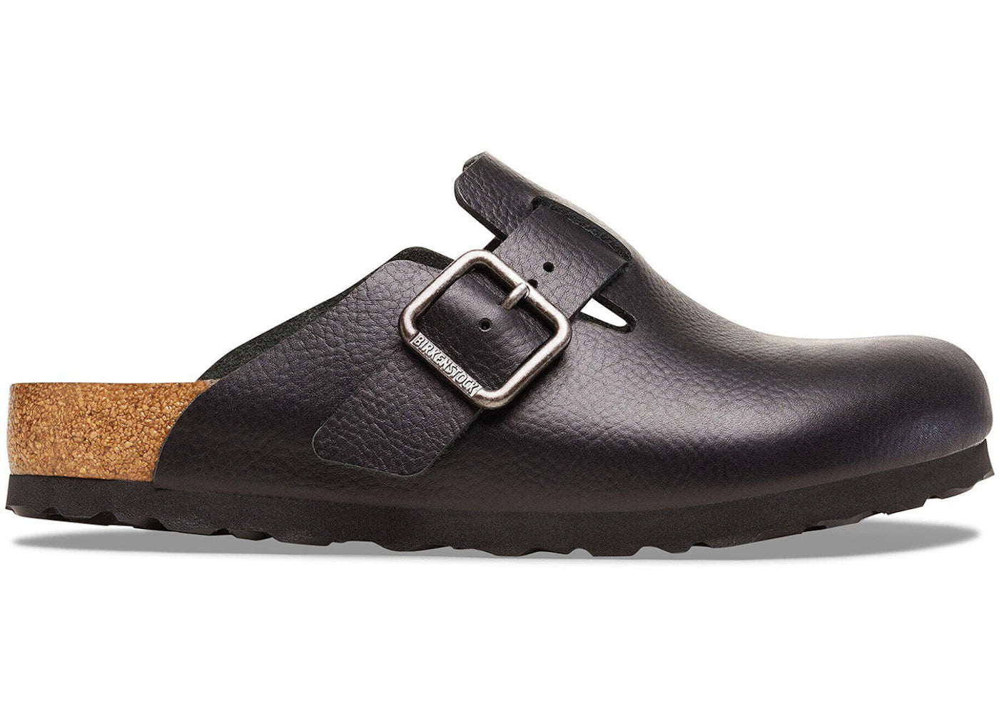 Birkenstock Boston Wire Buckle Leather Vintage Wood Black