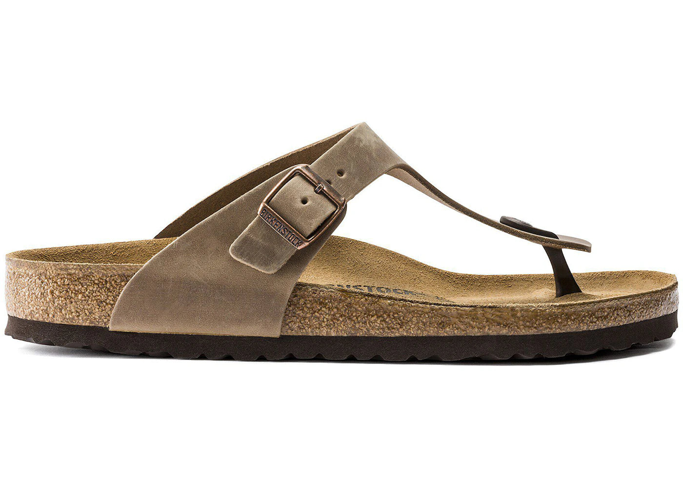 Birkenstock Gizeh Oiled Leather Tobacco Brown