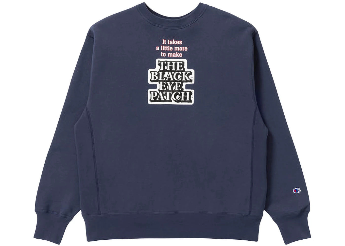 BlackEyePatch x Champion Reverse Wave OG Logo Crewneck Dark Navy