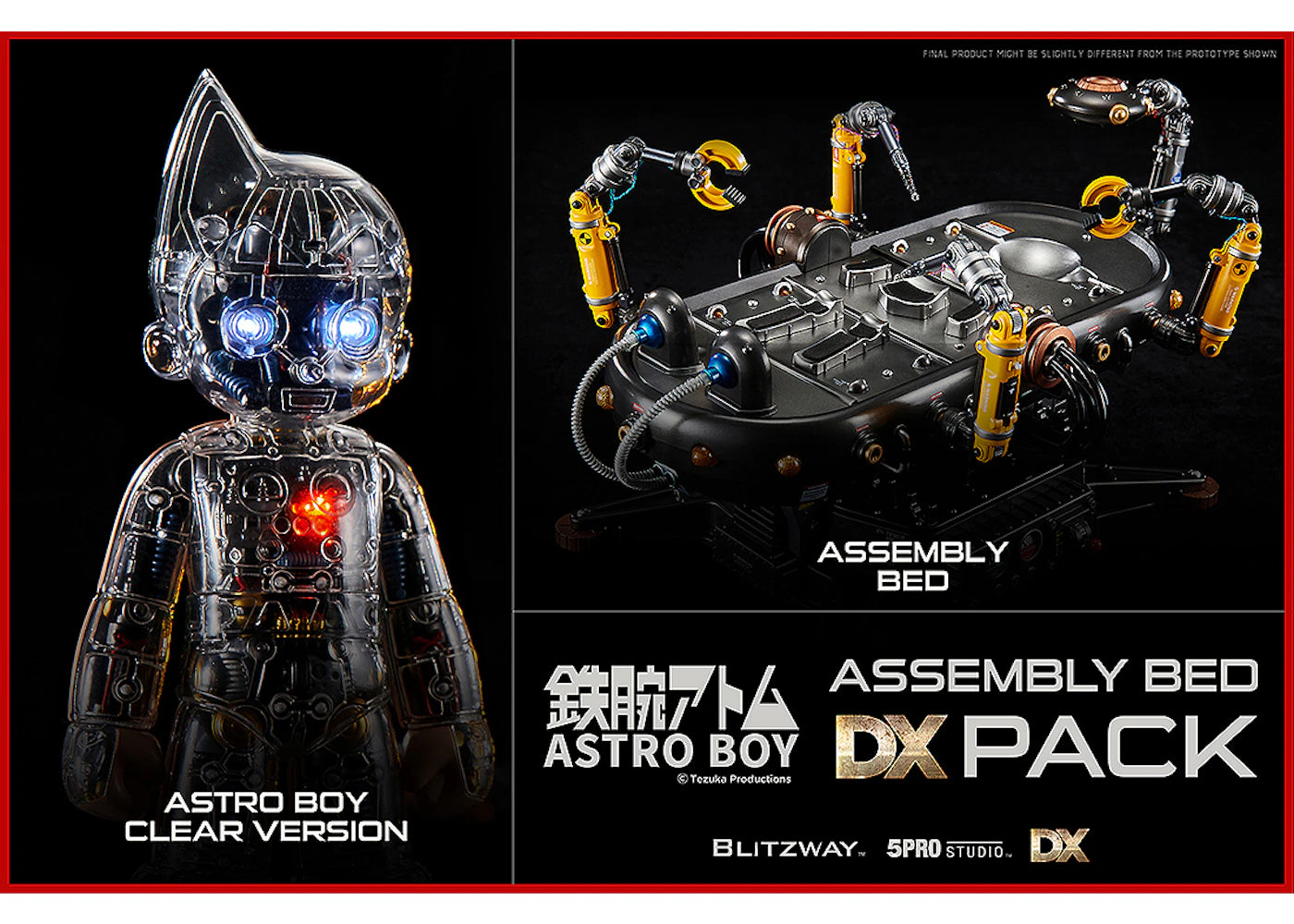 Blitzway Astro Boy Assembly Bed DX Pack Clear Version And Assembly Bed Pack Superb Anime Figure Silver