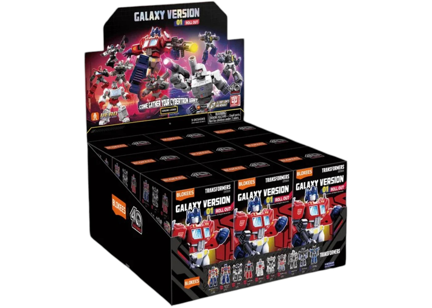 Transformers Rally Case Blokees Transformers Galaxy Version 01 Roll Out Sealed Case (9 Blind B ...