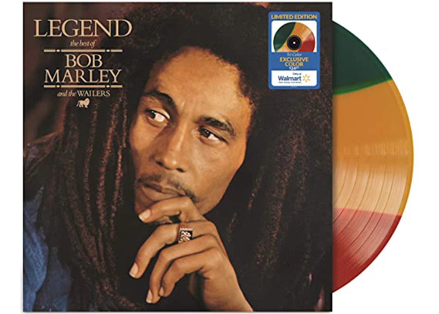 Bob Marley Legend The Best Of Bob Marley Walmart Exclusive LP Vinyl Green, Yellow & Red