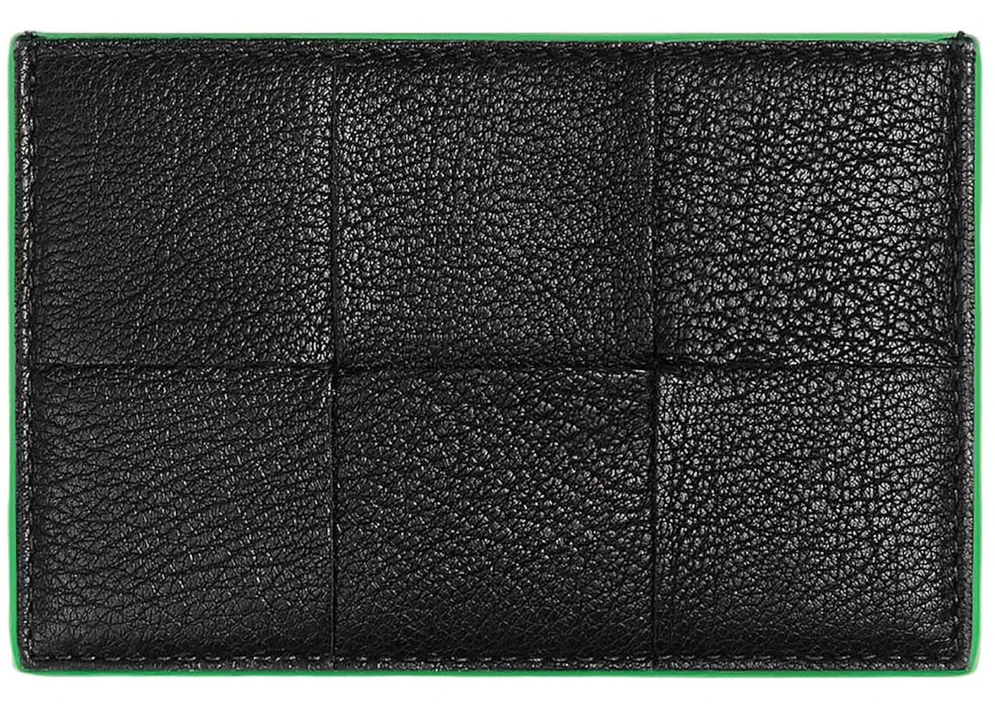 Bottega Veneta Cassette Card Case Black/Parakeet