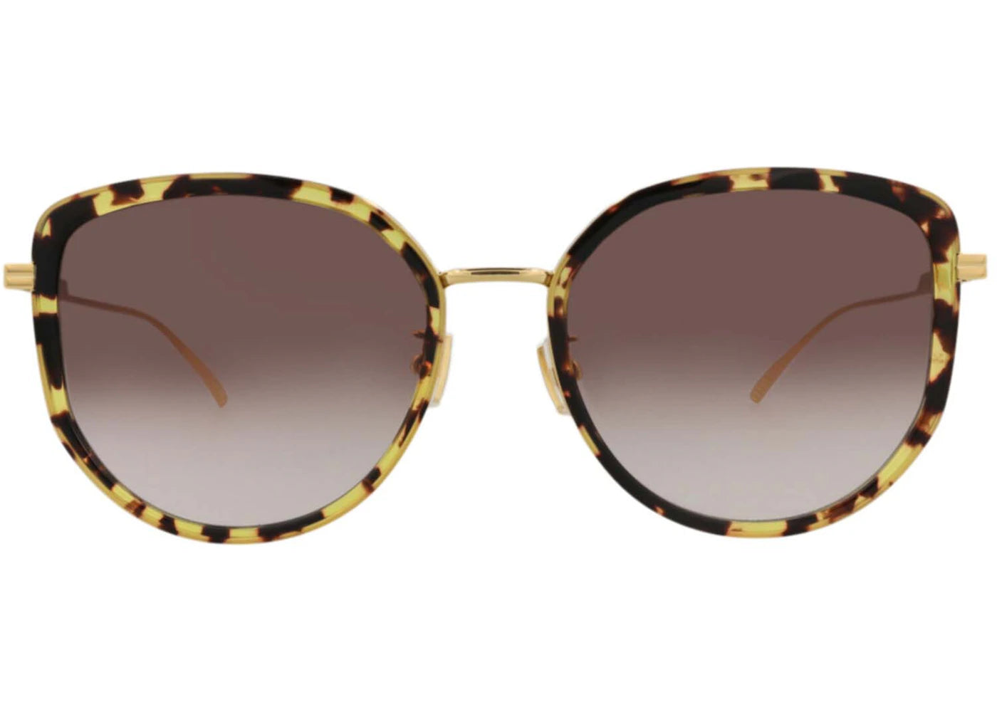 Bottega Veneta Cat Eye Frame Acetate Sunglasses Havana/Gold Brown (BV0301SK-30011983-002-10209)