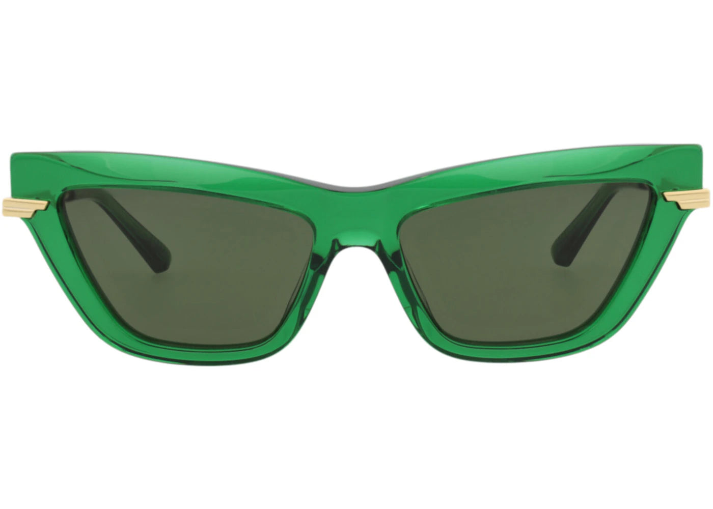 Bottega Veneta Cat Eye-Frame Recycled Acetate Sunglasses Green Gold Green (BV1241S-30014294-003)