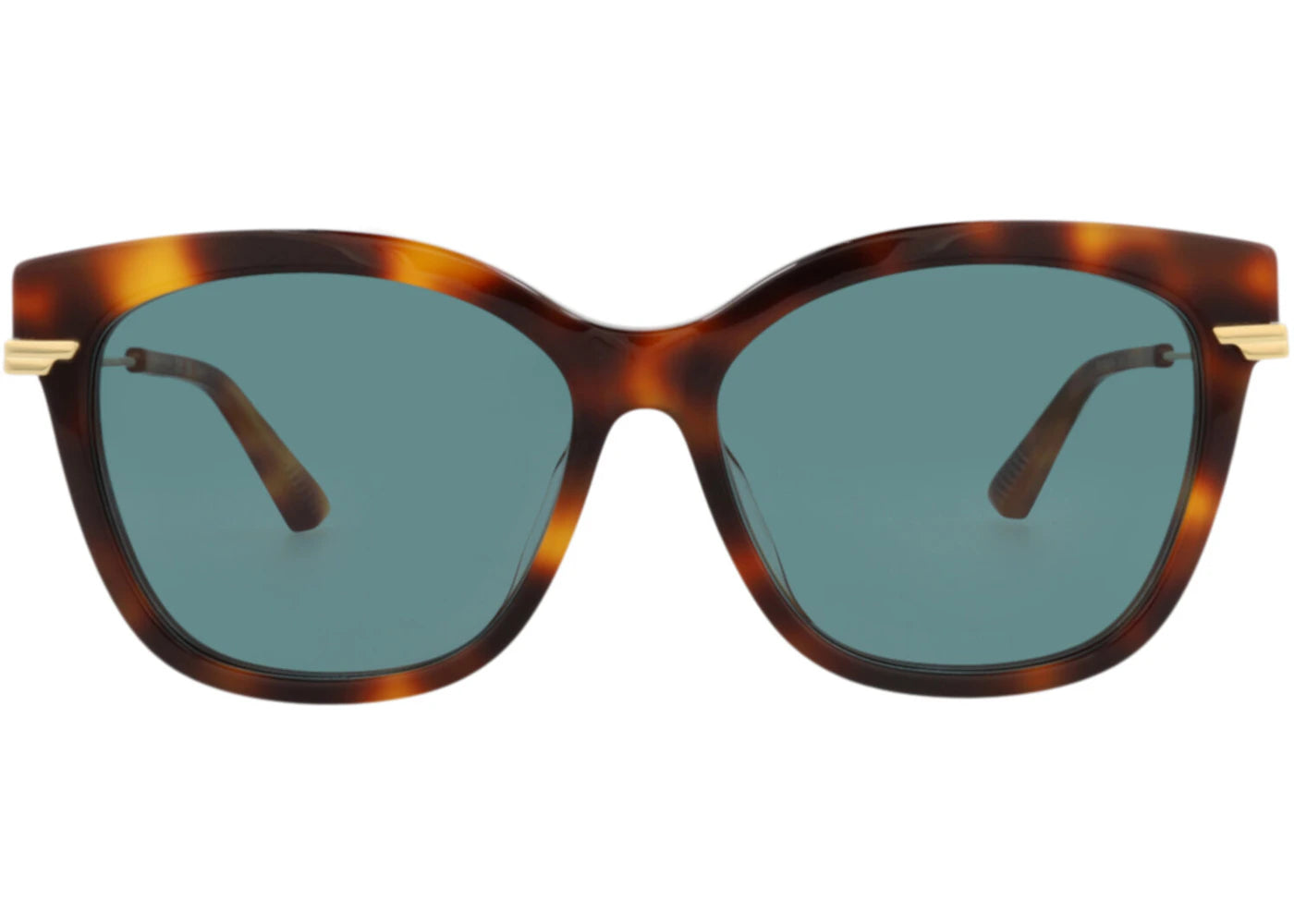 Bottega Veneta Cat Eye-Frame Recycled Acetate Sunglasses Havana Gold Green (BV1296SA-30015198-003)