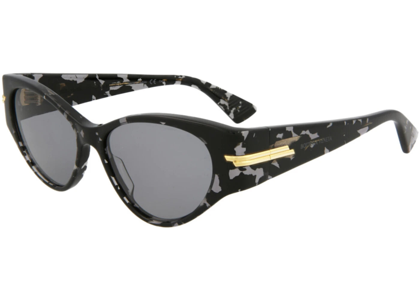 Bottega Veneta Cat Eye Sunglasses Black/Black/Grey (BV1002S-30007849-002)