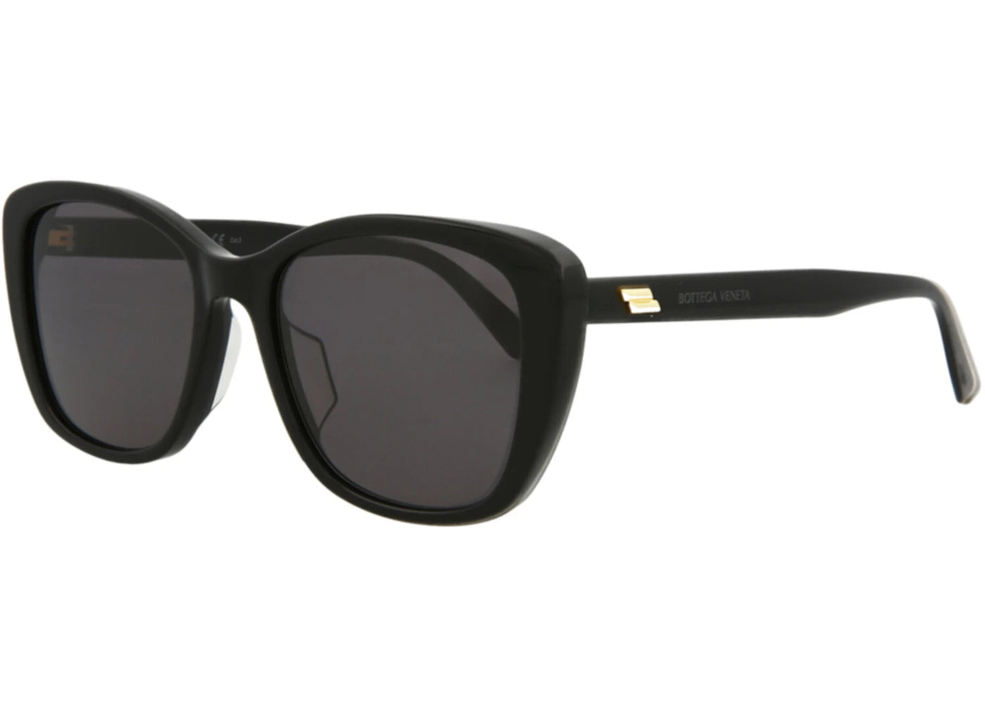 Bottega Veneta Cat Eye Sunglasses Black/Black/Grey (BV1079SK-30009236-001)
