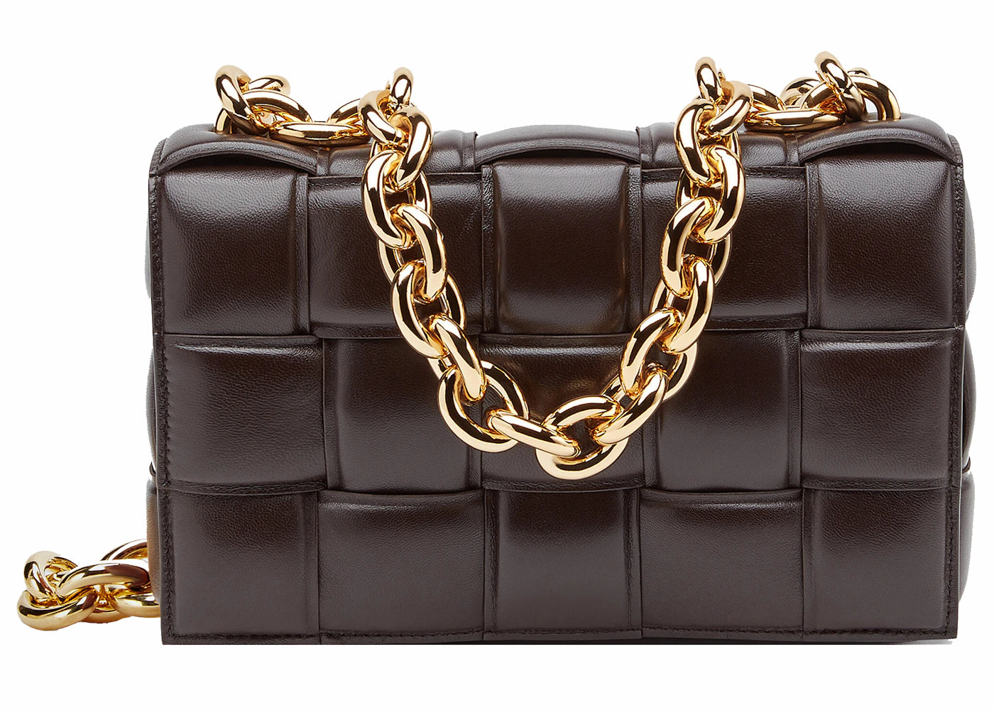 Bottega Veneta Chain Cassette Padded Intreccio Shoulder Bag Fondant