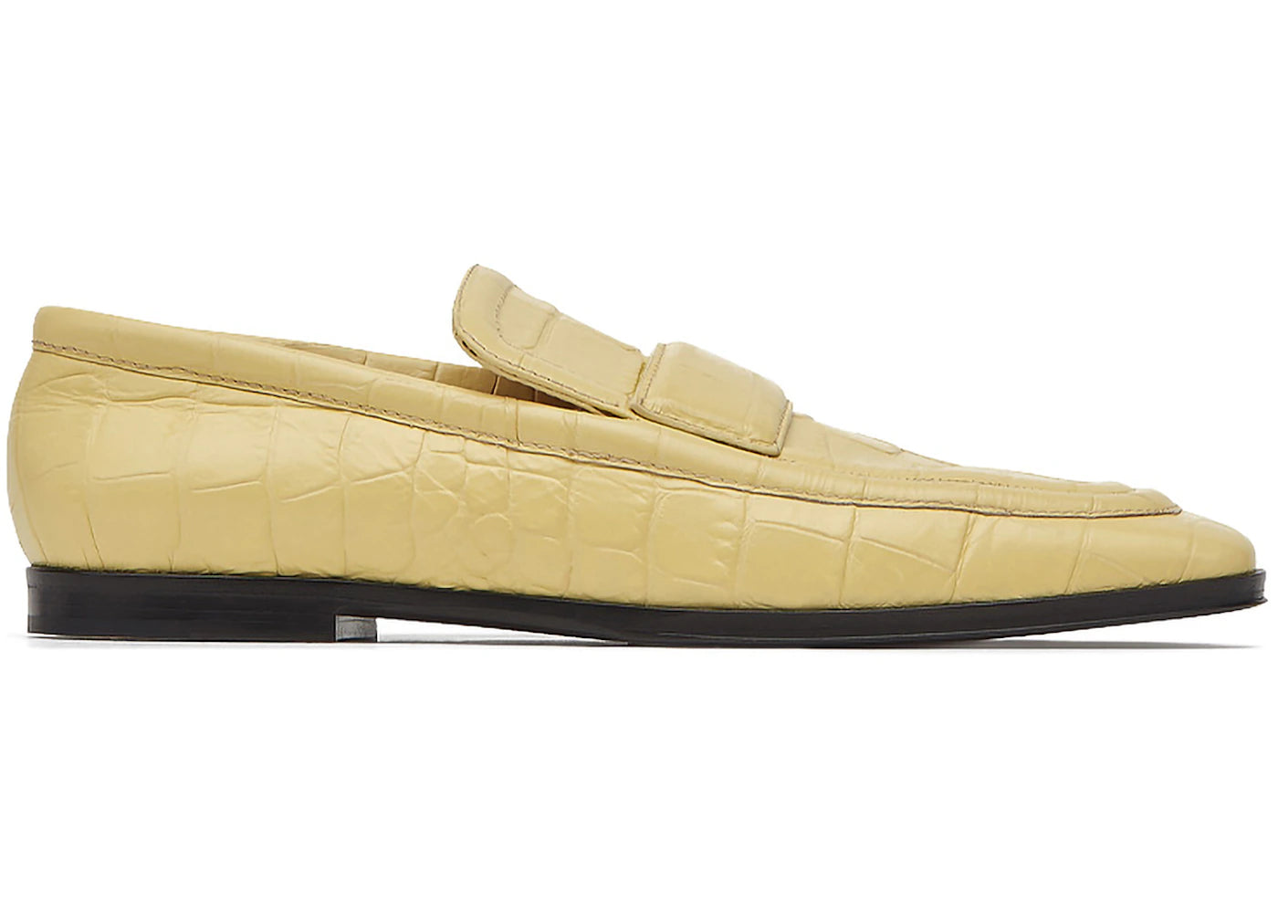 Bottega Veneta Croc-Effect Leather Loafer Yellow (Women's)