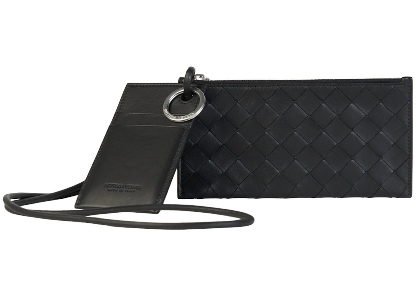 Bottega Veneta Double Pouch Crossbody Black