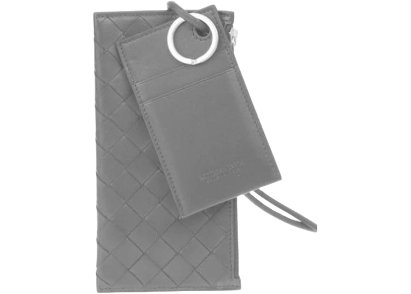 Bottega Veneta Double Pouch Crossbody Grey