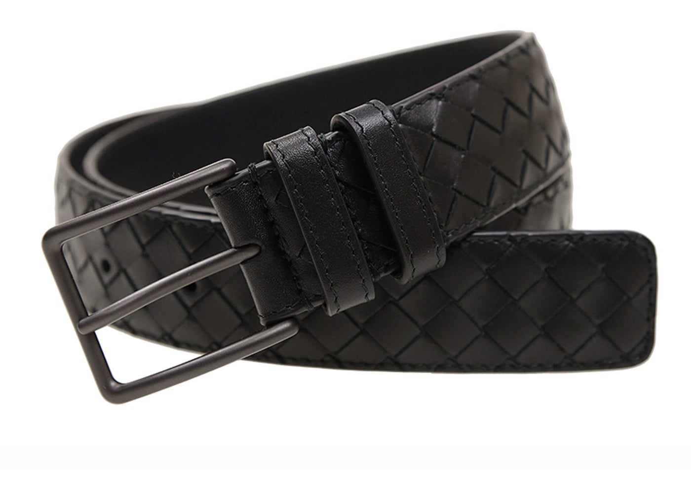 Bottega Veneta Intrecciato Belt Black