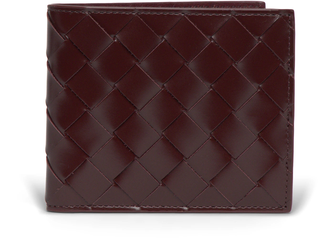 Bottega Veneta Intrecciato Half Wallet Burgundy