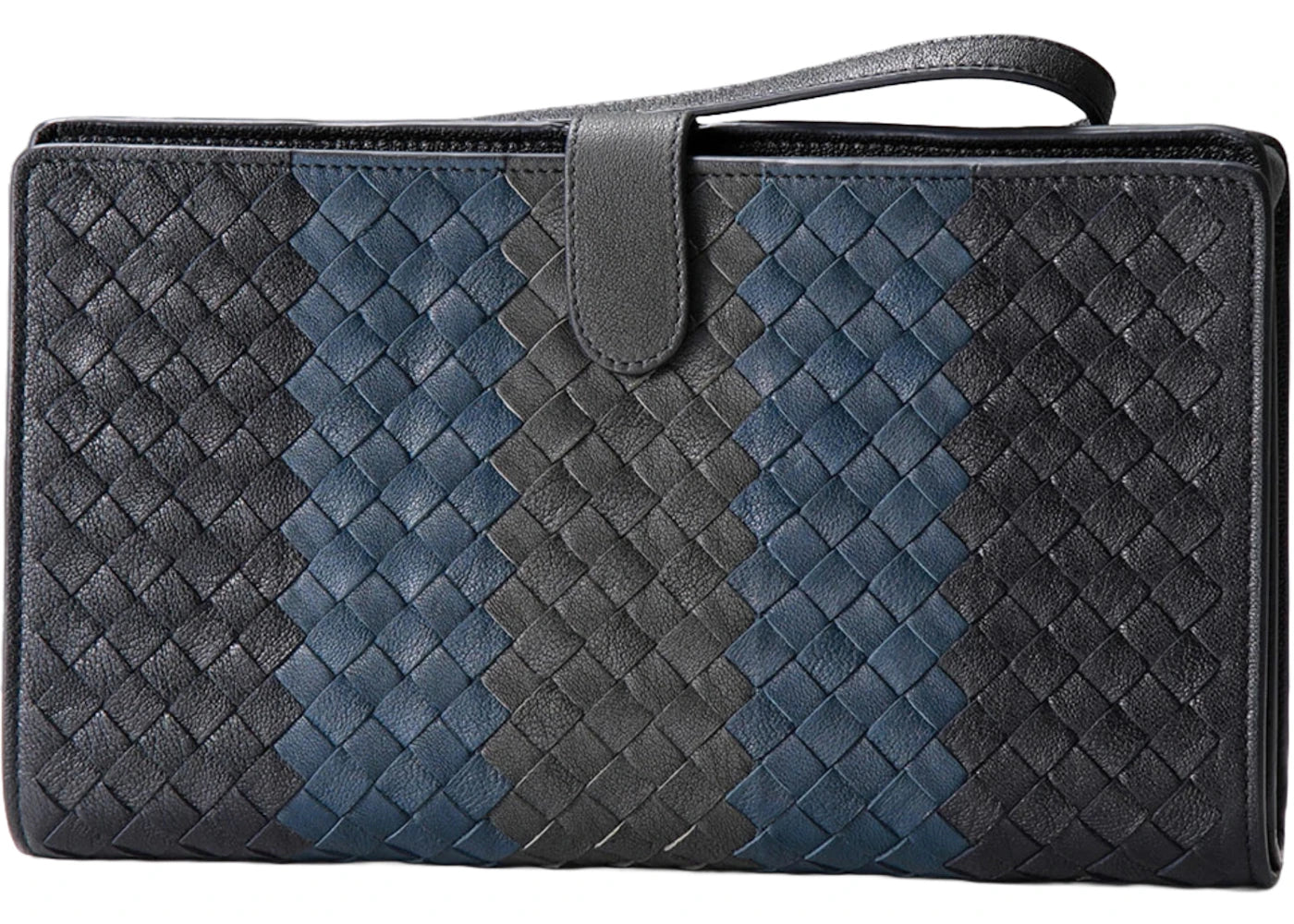 Bottega Veneta Intrecciato Leather Wristlet Black