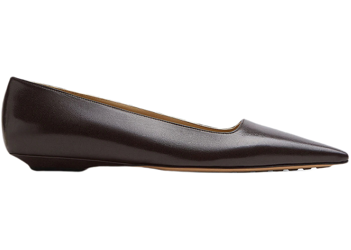 Bottega Veneta Leather Ballet Flat Brown (Women's)