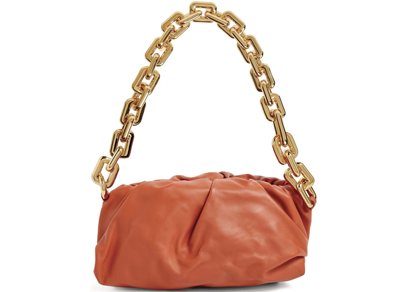 Bottega Veneta Leather Chain Pouch Shoulder Bag Maple