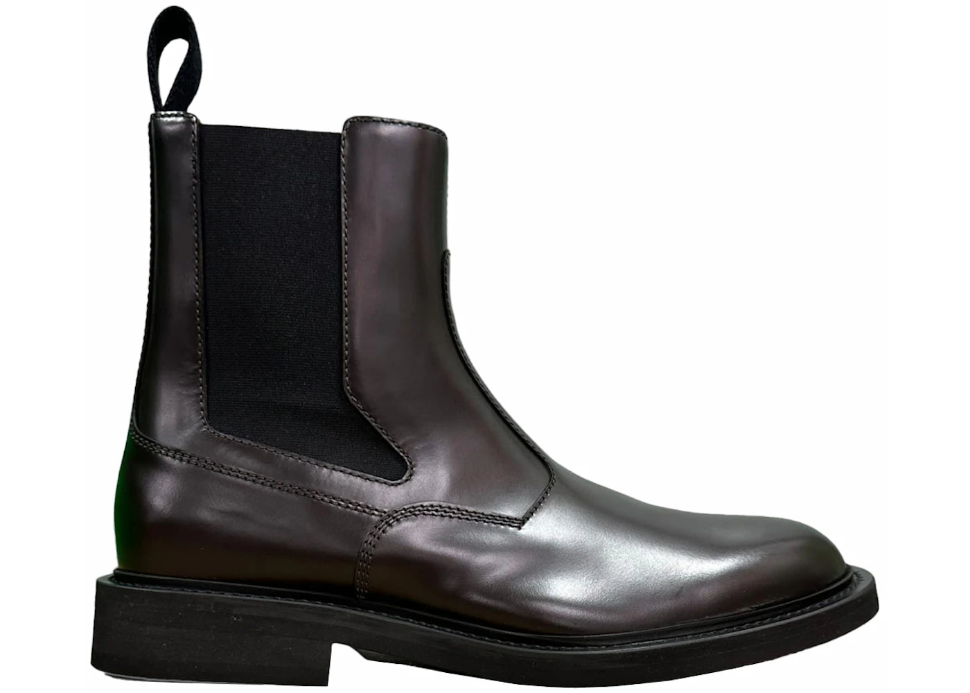 Bottega Veneta Leather Chelsea Boot Dark Brown
