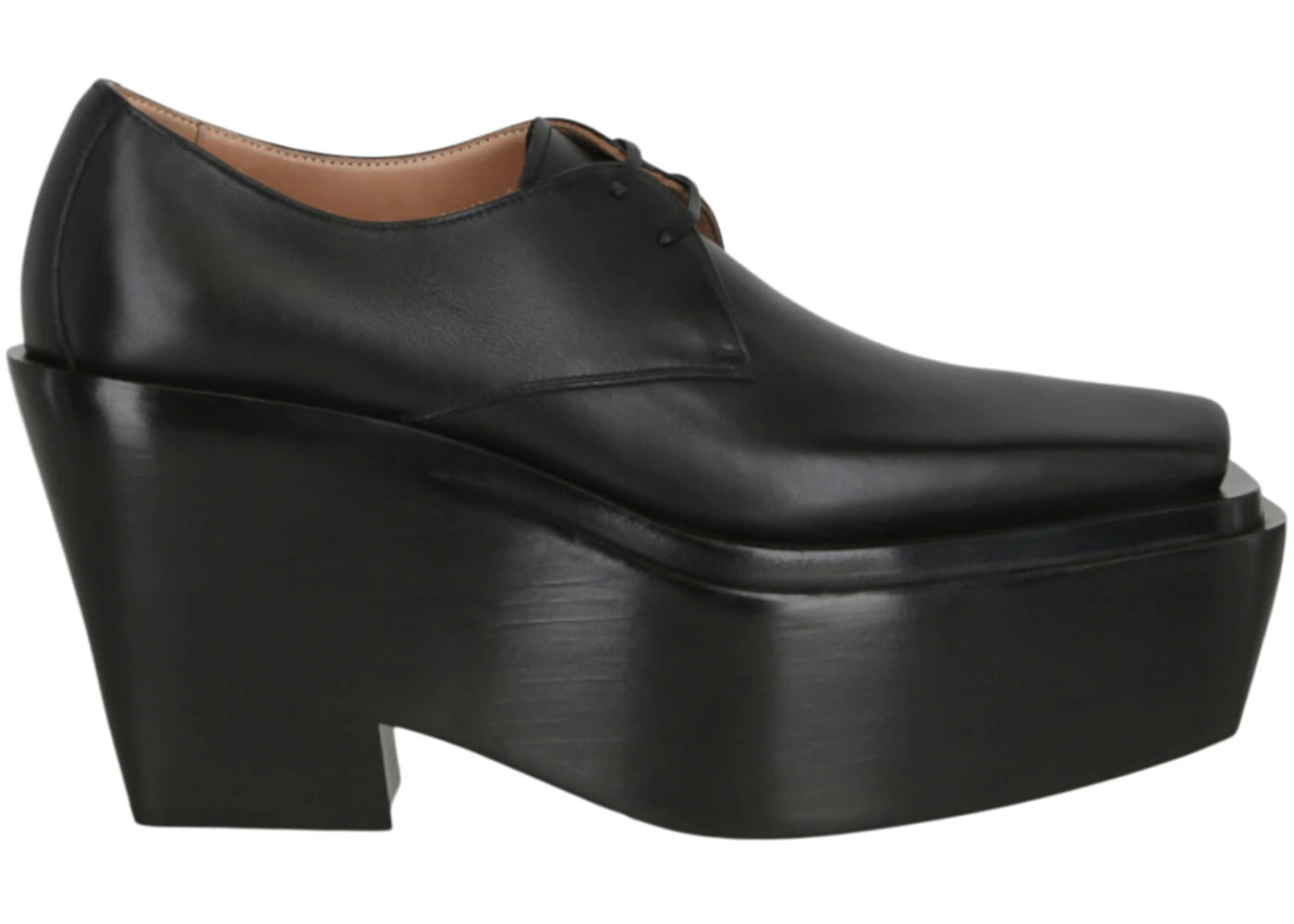 Bottega Veneta Leather Platform Dress Shoes Black