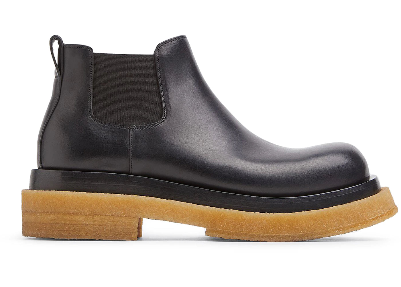 Bottega Veneta Lug Cropped Chelsea Boot Black Gum