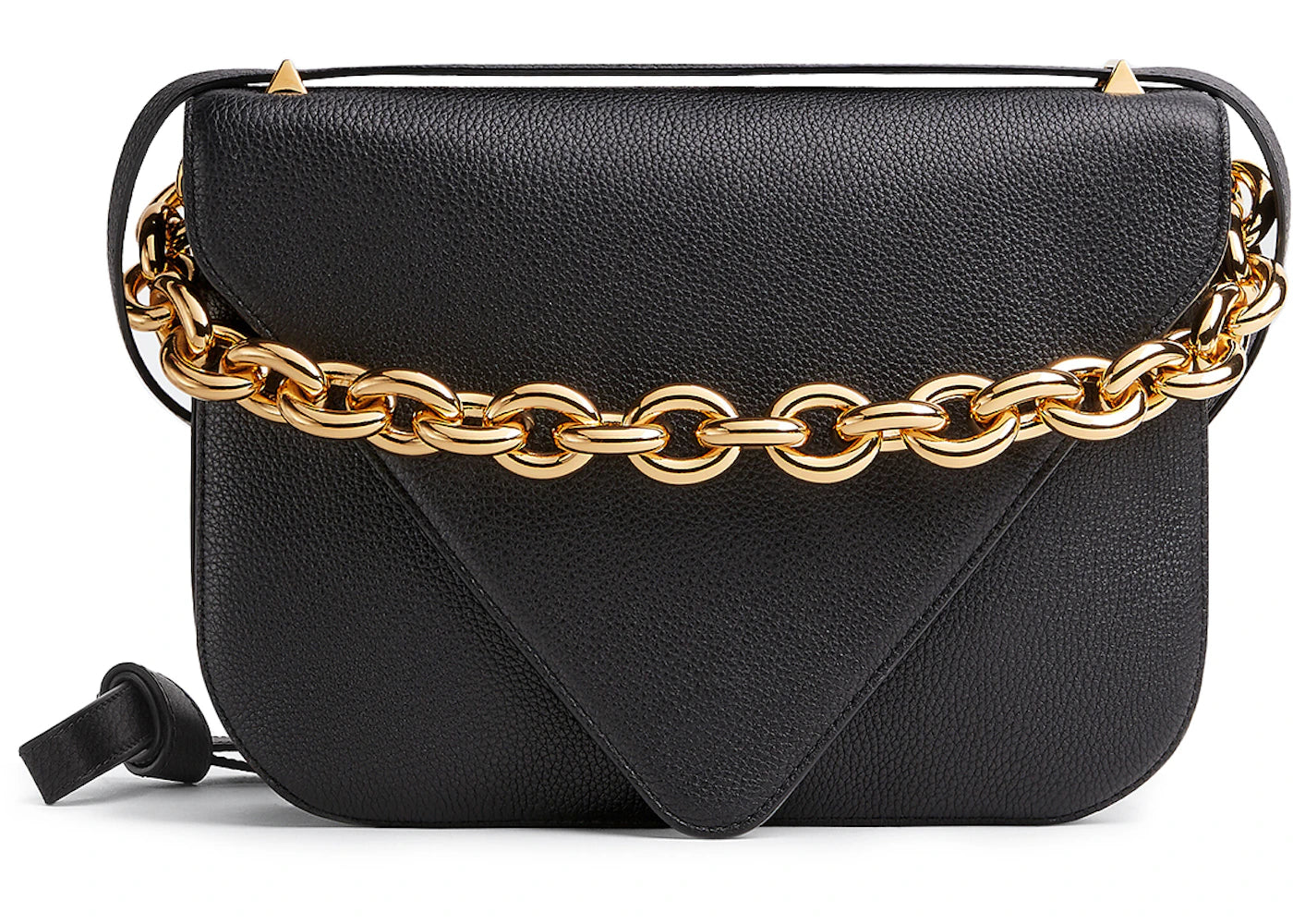 Bottega Veneta Mount Medium Black Grained Leather