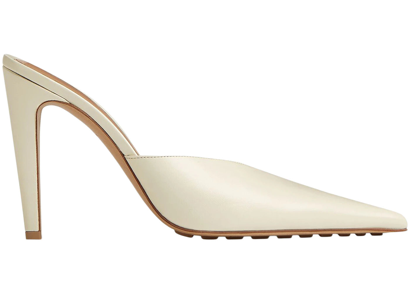 Bottega Veneta Punta 100mm Mule White Leather