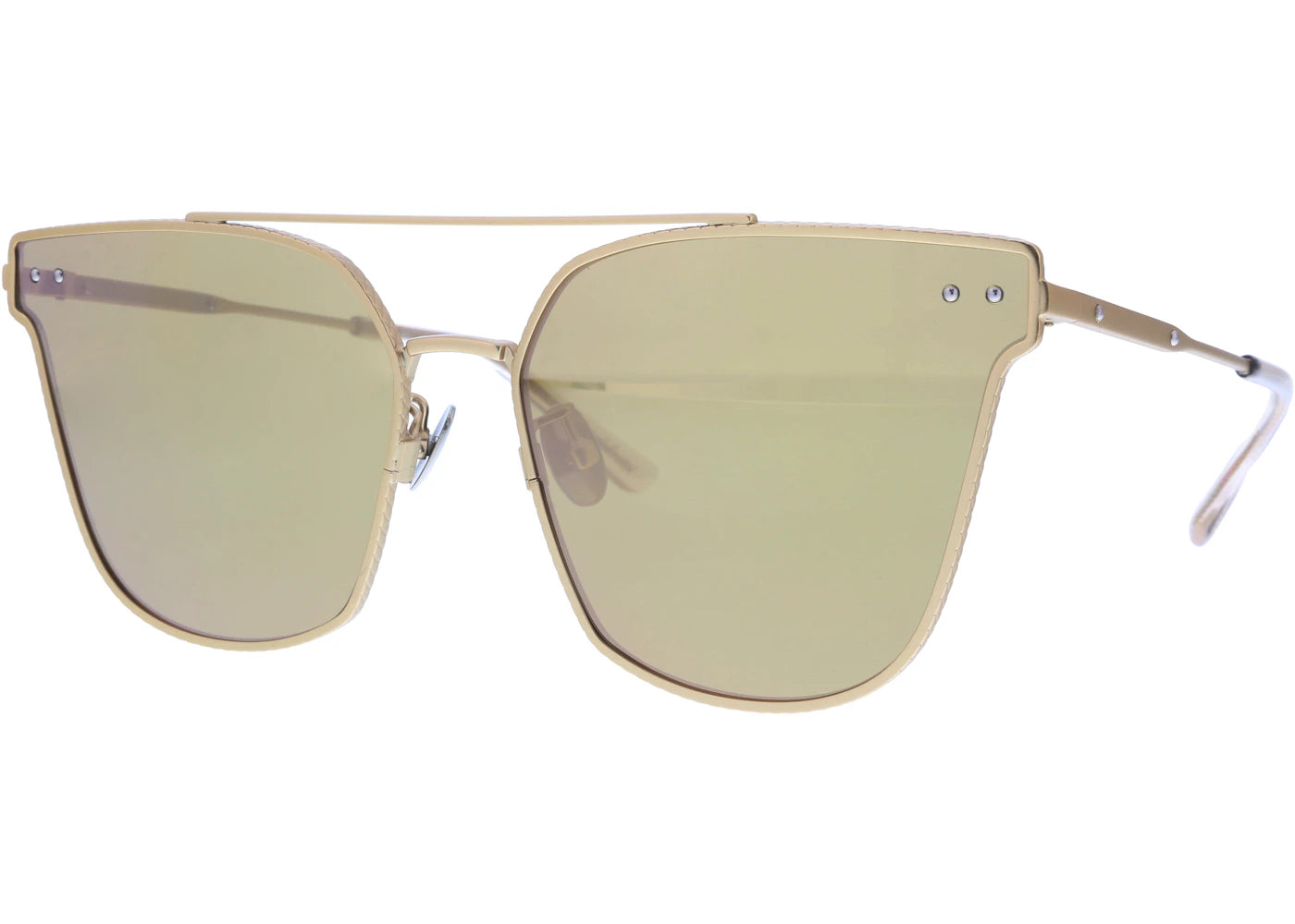 Bottega Veneta Rectangle Sunglasses Gold/Pink (BV0140S-004)