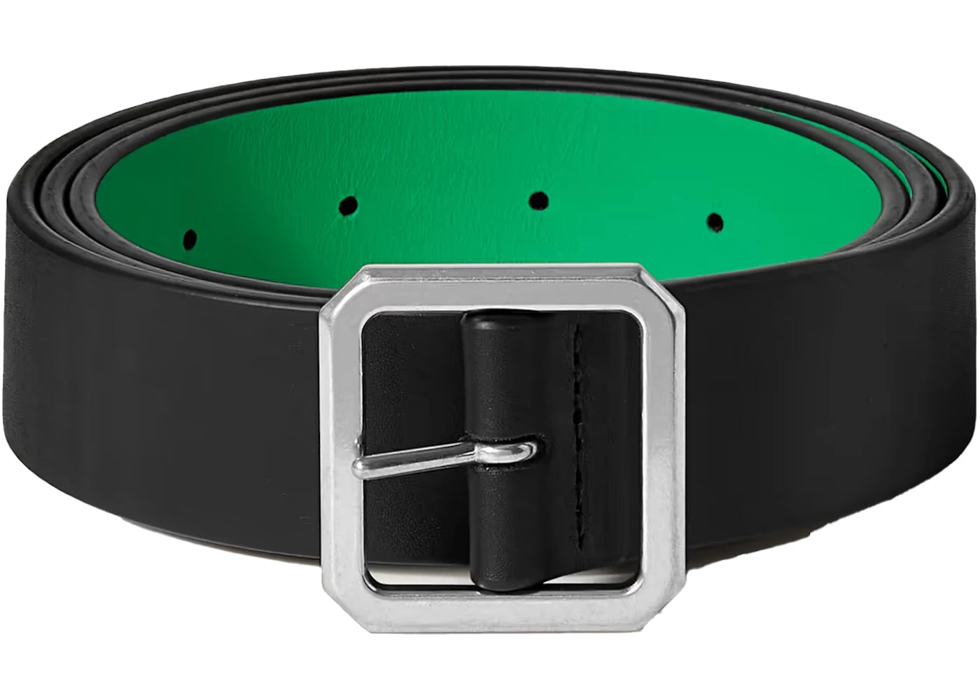 Bottega Veneta Reversible Buckle Belt Black Green