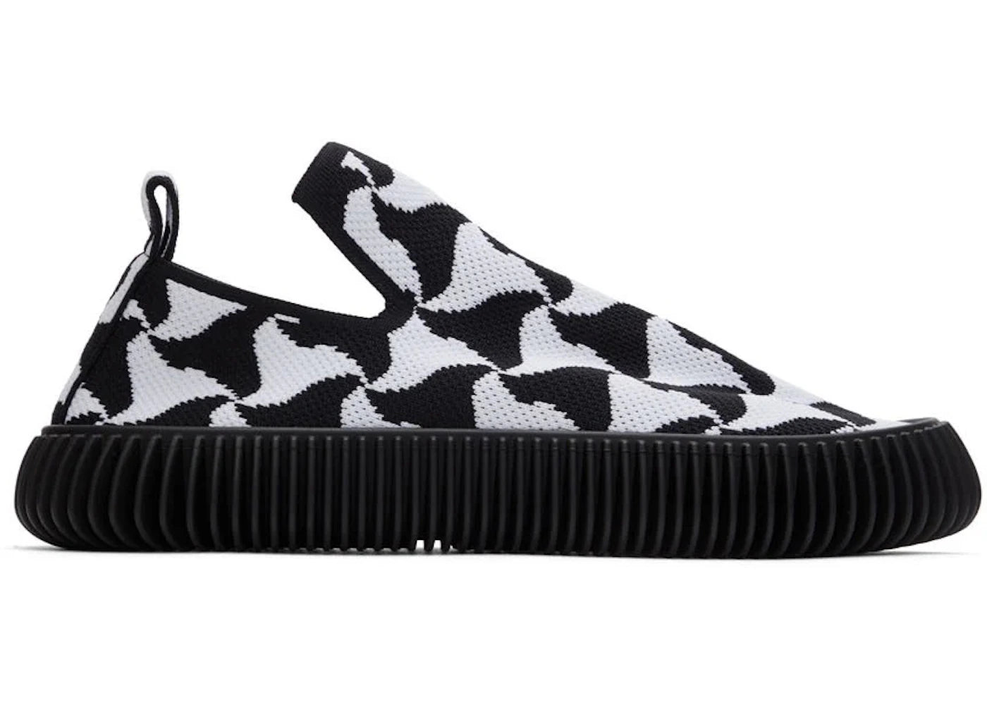 Bottega Veneta Ripple Knit Sneaker Black White