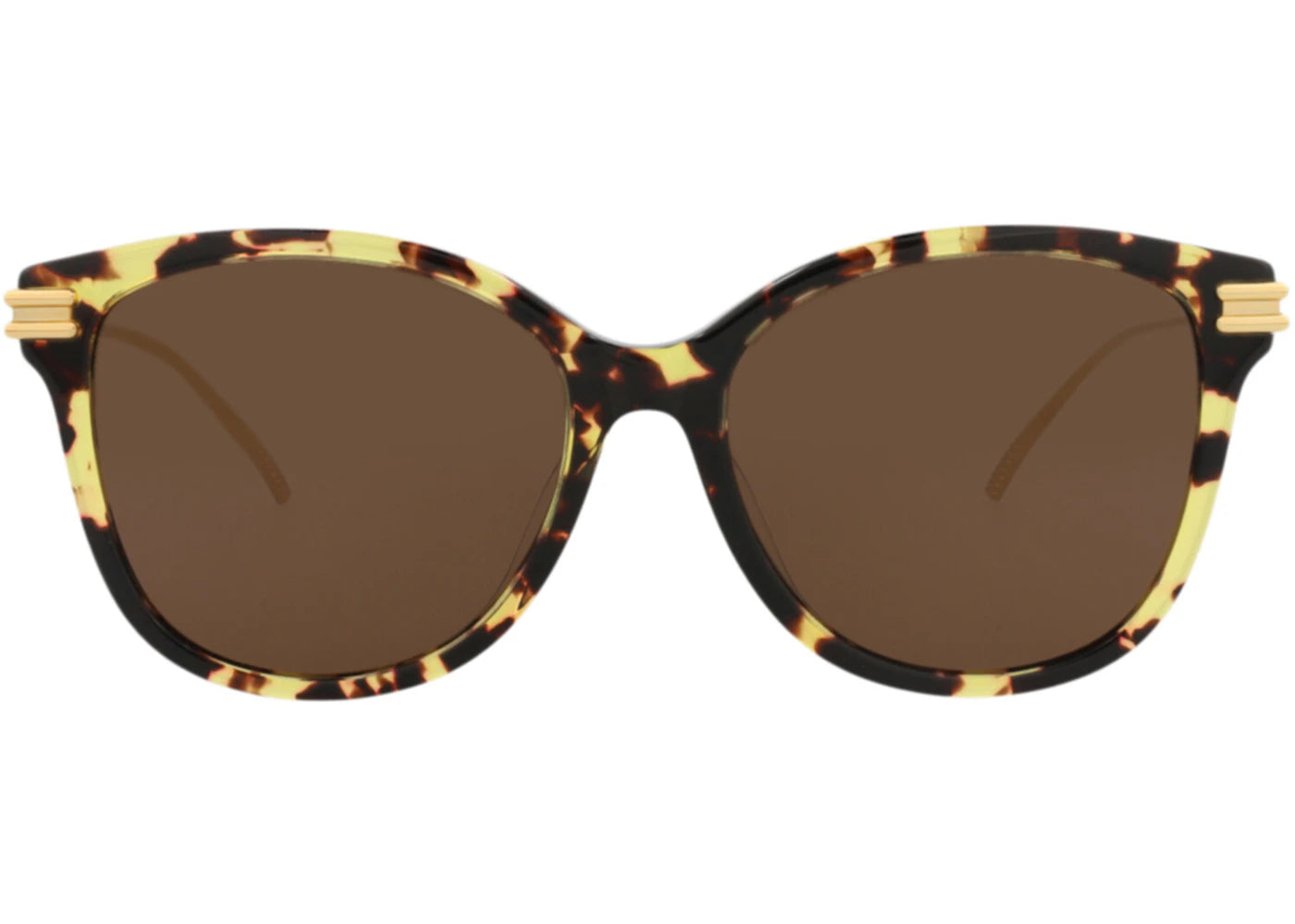 Bottega Veneta Round-Frame Acetate Sunglasses Havana Gold Brown (BV1048SA-30008554-002)