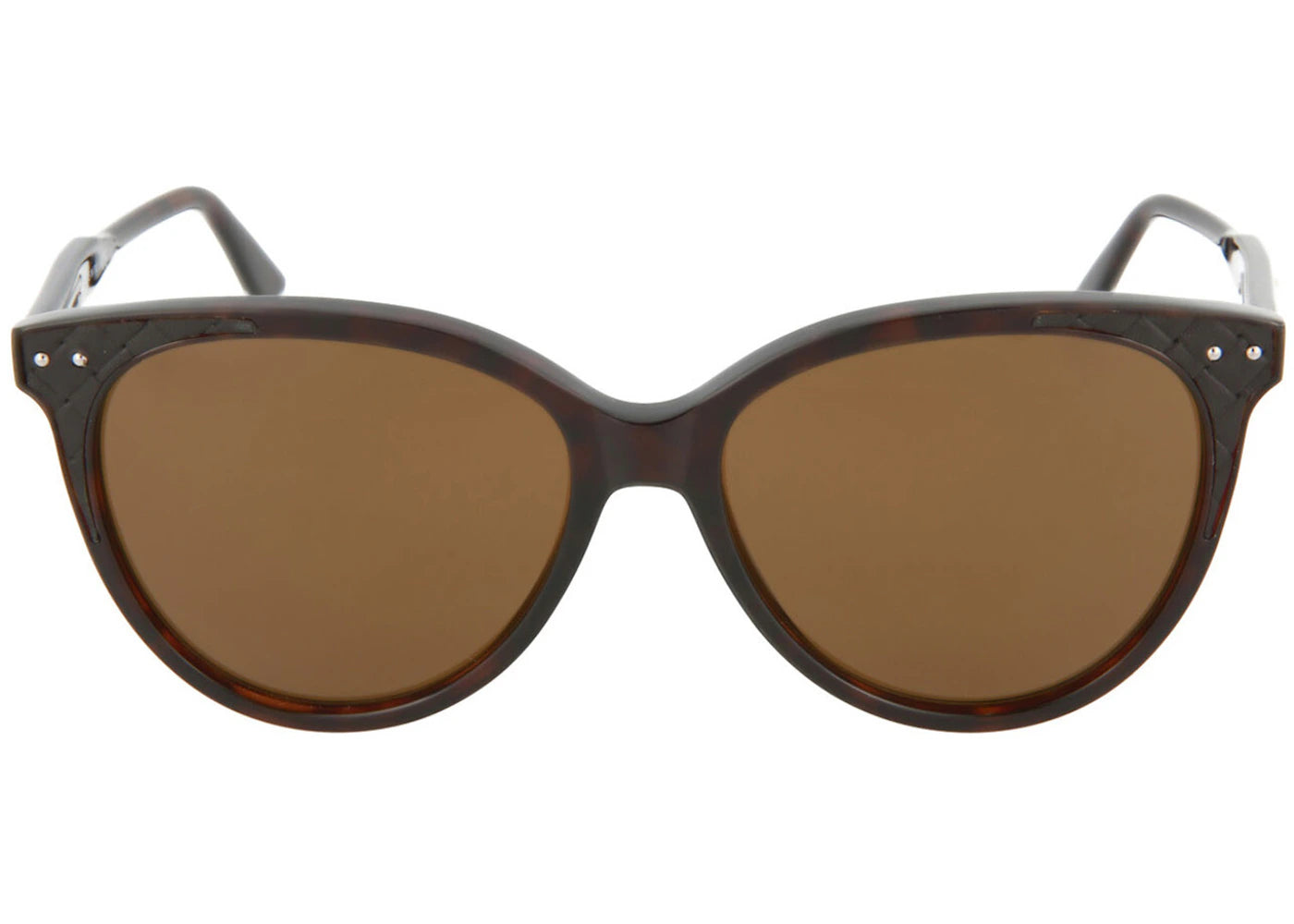 Bottega Veneta Round-Frame Acetate Sunglasses Shiny Dark Havana/Dark Espresso (BV0119S-30001112-004)