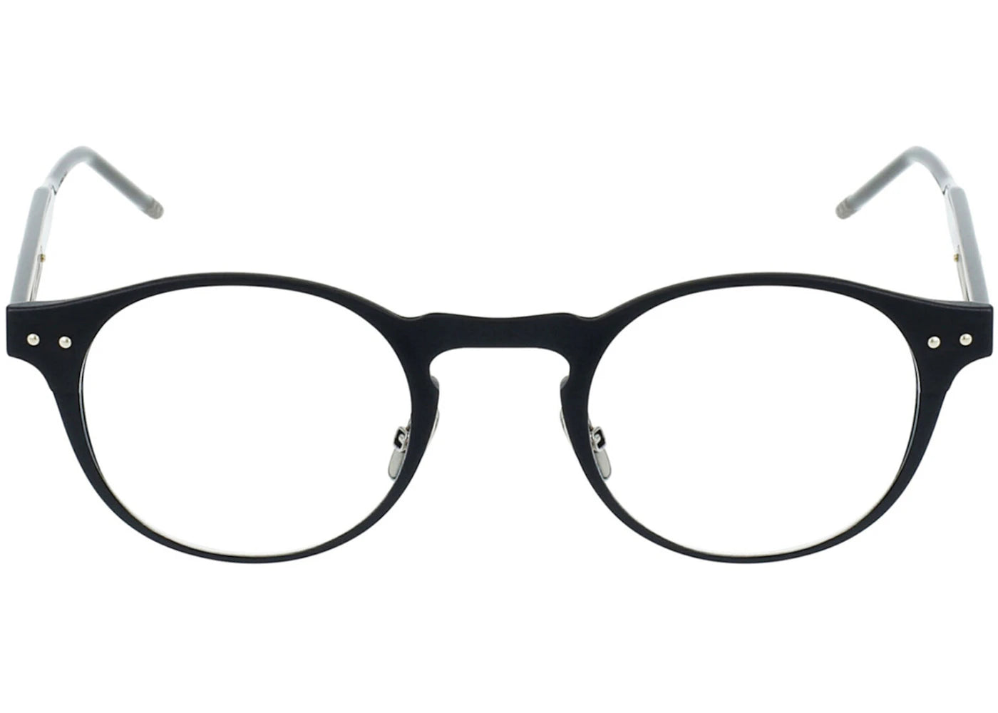 Bottega Veneta Round-Frame Alluminium Sunglasses Black/Transparent (BV0180O-30002475-001)