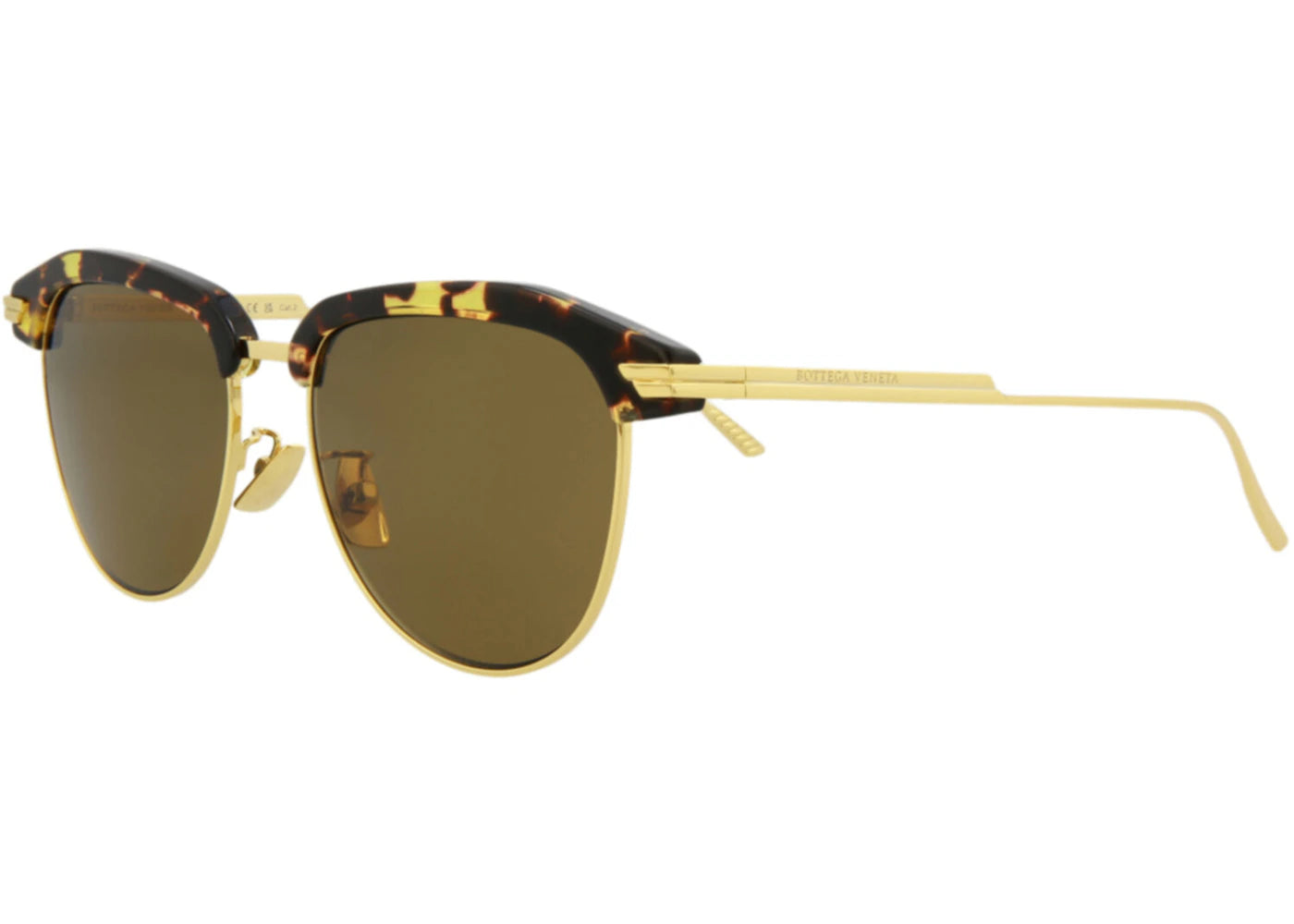 Bottega Veneta Round Sunglasses Havana Gold/Brown (BV1112SA-30011051-002)