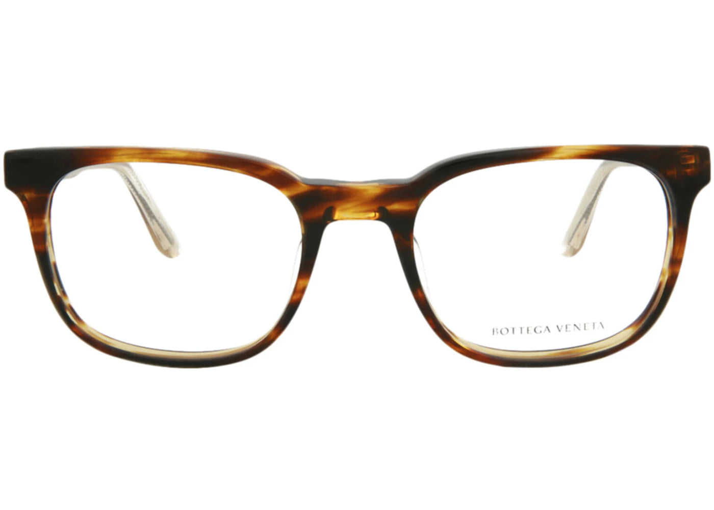 Bottega Veneta Square- Acetate Optical Frames Havana/Yellow/Transparent (BV0026O-30000272-004)