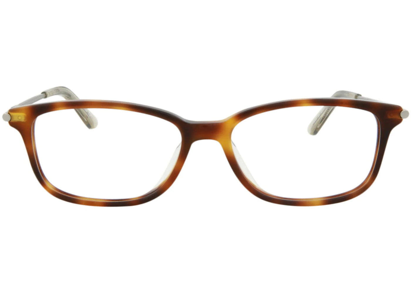 Bottega Veneta Square-Frame Acetate Optical Frames Havana/Ruthenium/Transparent (BV0257OA-30008298-003)