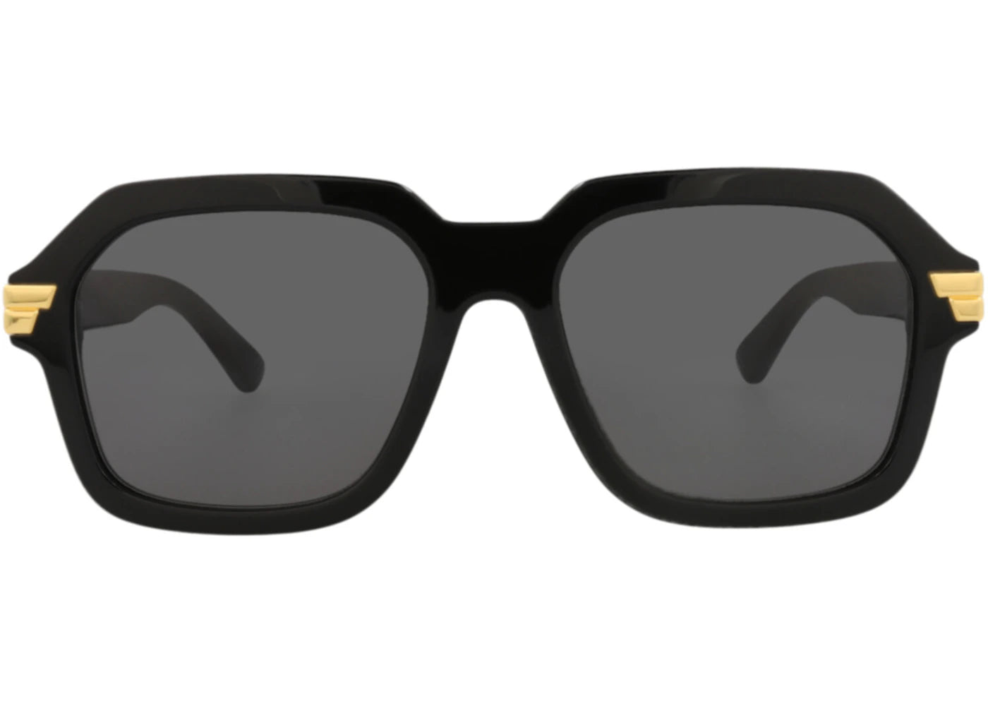 Bottega Veneta Square-Frame Acetate Sunglasses Black Black Grey (BV1123S-30011467-001)