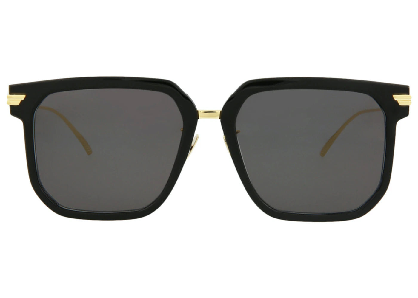 Bottega Veneta Square-Frame Acetate Sunglasses Black/Gold/Grey (BV1083SA-30009178-001)