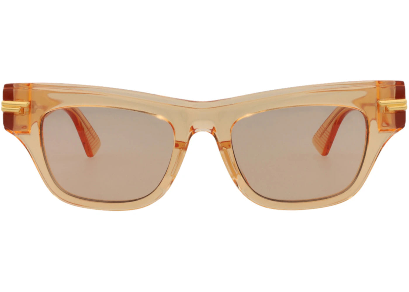 Bottega Veneta Square-Frame Recycled Acetate Sunglasses Orange/Orange/Brown (BV1122S-30011466-007)
