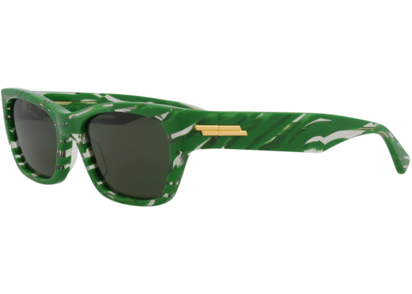 Bottega Veneta Square Rectangle Sunglasses Green/Green/Green (BV1143S-30013129-004)