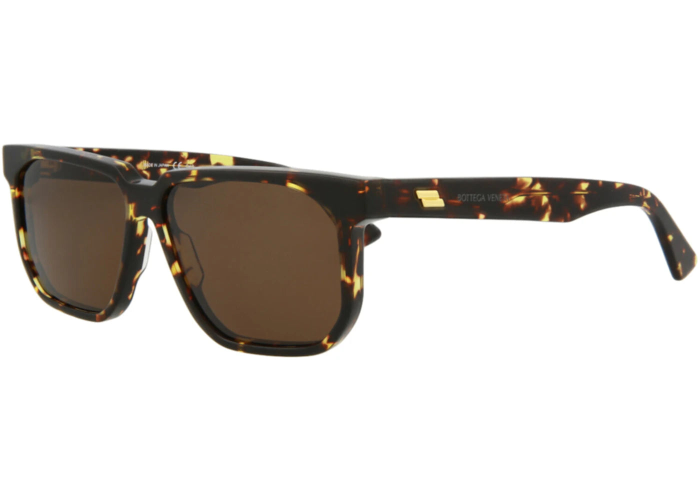 Bottega Veneta Square Rectangle Sunglasses Havana/Havana/Brown (BV1033S-30008532-002)