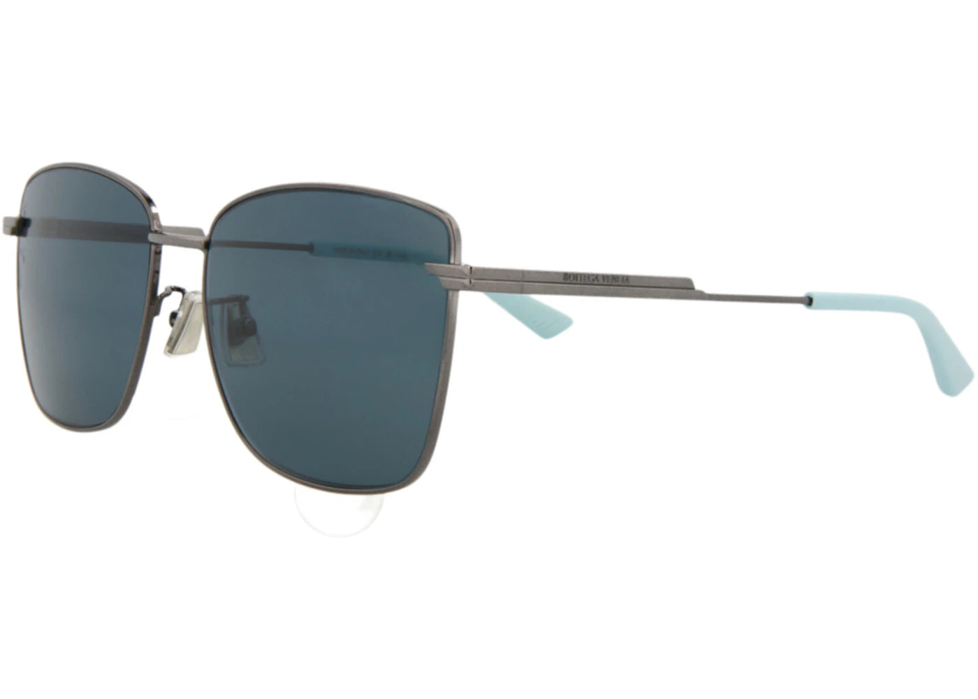 Bottega Veneta Square Sunglasses Ruthenium/Ruthenium/Blue (BV1237S-30014290-004)