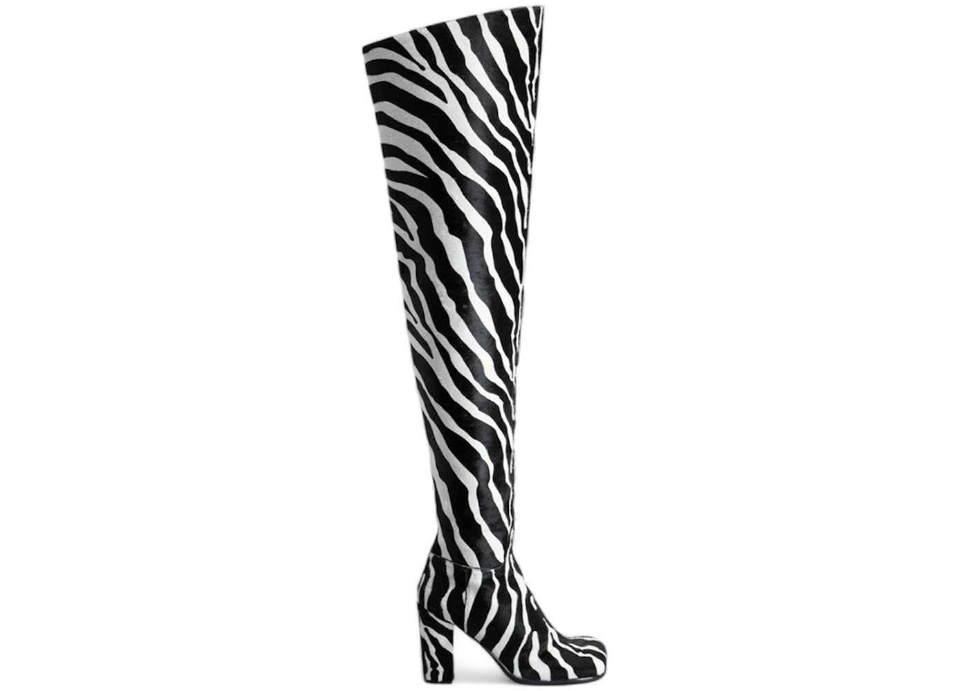 Bottega Veneta Storm Thigh High Boots White Black (Women's)